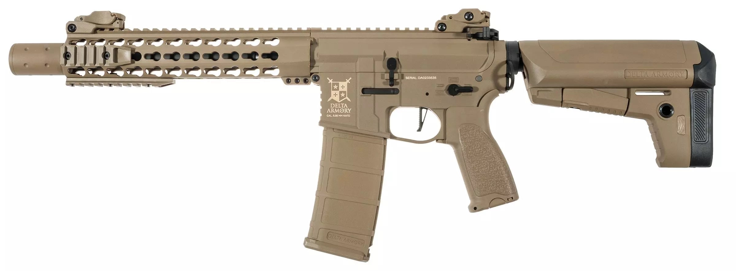 Delta Armory M4 AR15 KeyMod 10" PREDATOR Charlie Full Tan